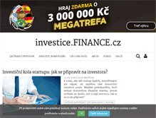 Tablet Screenshot of investice.finance.cz