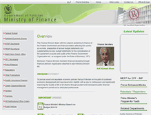 Tablet Screenshot of finance.gov.pk