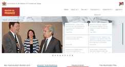 Desktop Screenshot of finance.gov.tt