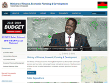 Tablet Screenshot of finance.gov.mw